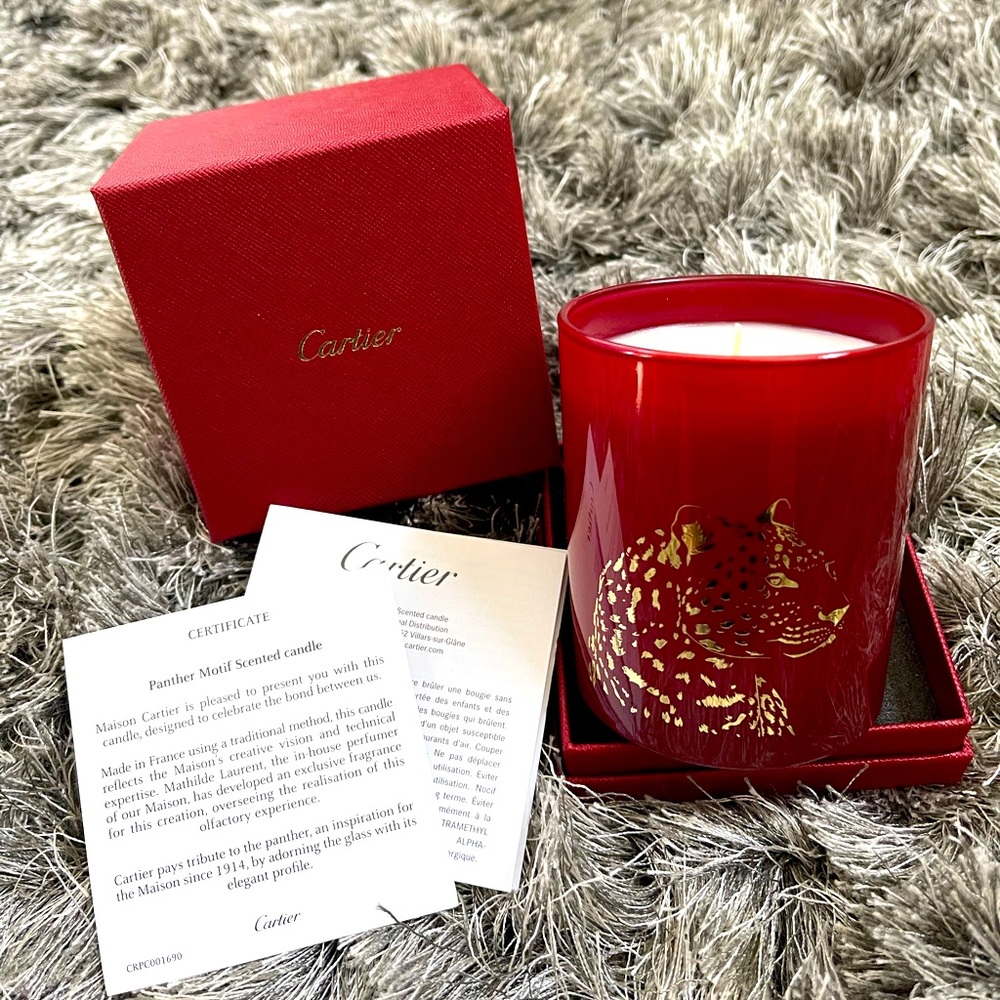 New in Box Cartier Panther Motif Scented Candle
